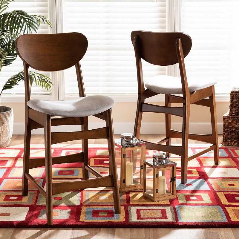 Baxton Studio Katya Counter Stool 2-piece Set