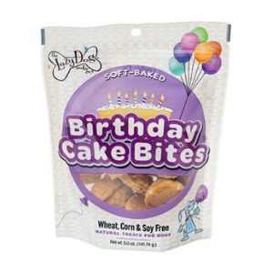 The Lazy Dog Cookie Co. Birthday Cake Bites Dog Treats， 5-oz