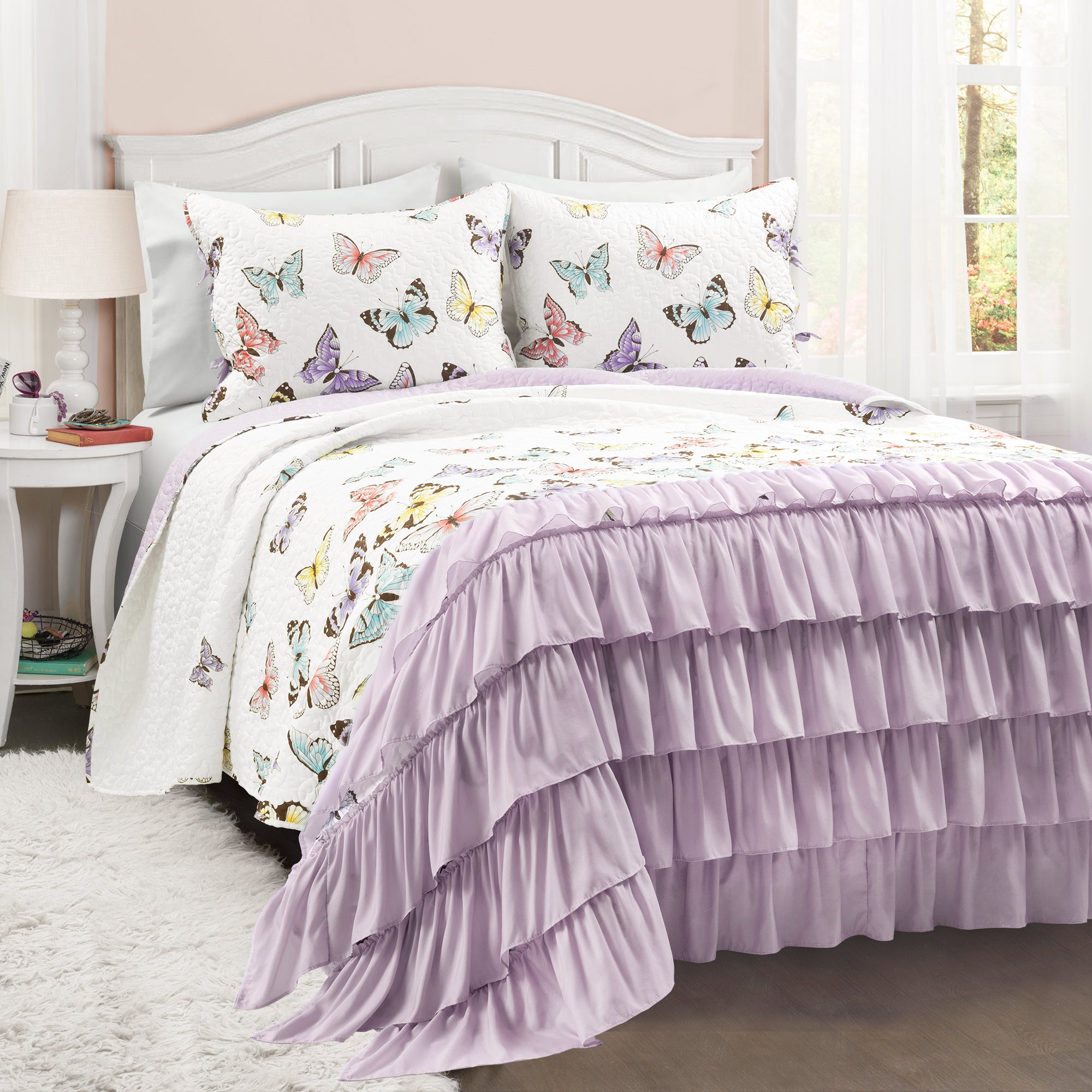 Flutter Butterfly Quilt 3 Piece Set Full/Queen