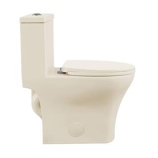 Swiss Madison Sublime III 1-Piece 0.951.26 GPF Dual Flush Round Toilet in Bisque Seat Included SM-1T271BQ