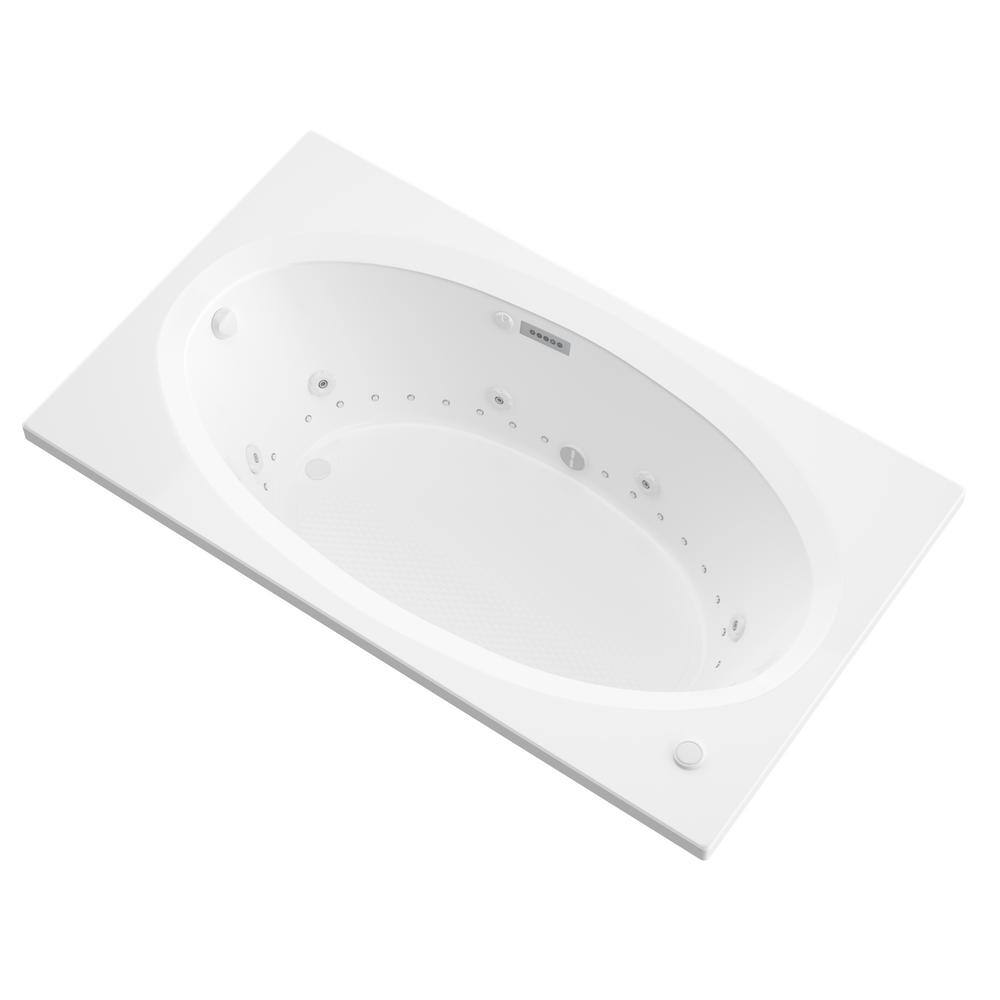 Universal Tubs Imperial Diamond Series 5 ft. Left Drain Rectangular Drop-in Whirlpool and Air Bath Tub in White HD4260VDLX