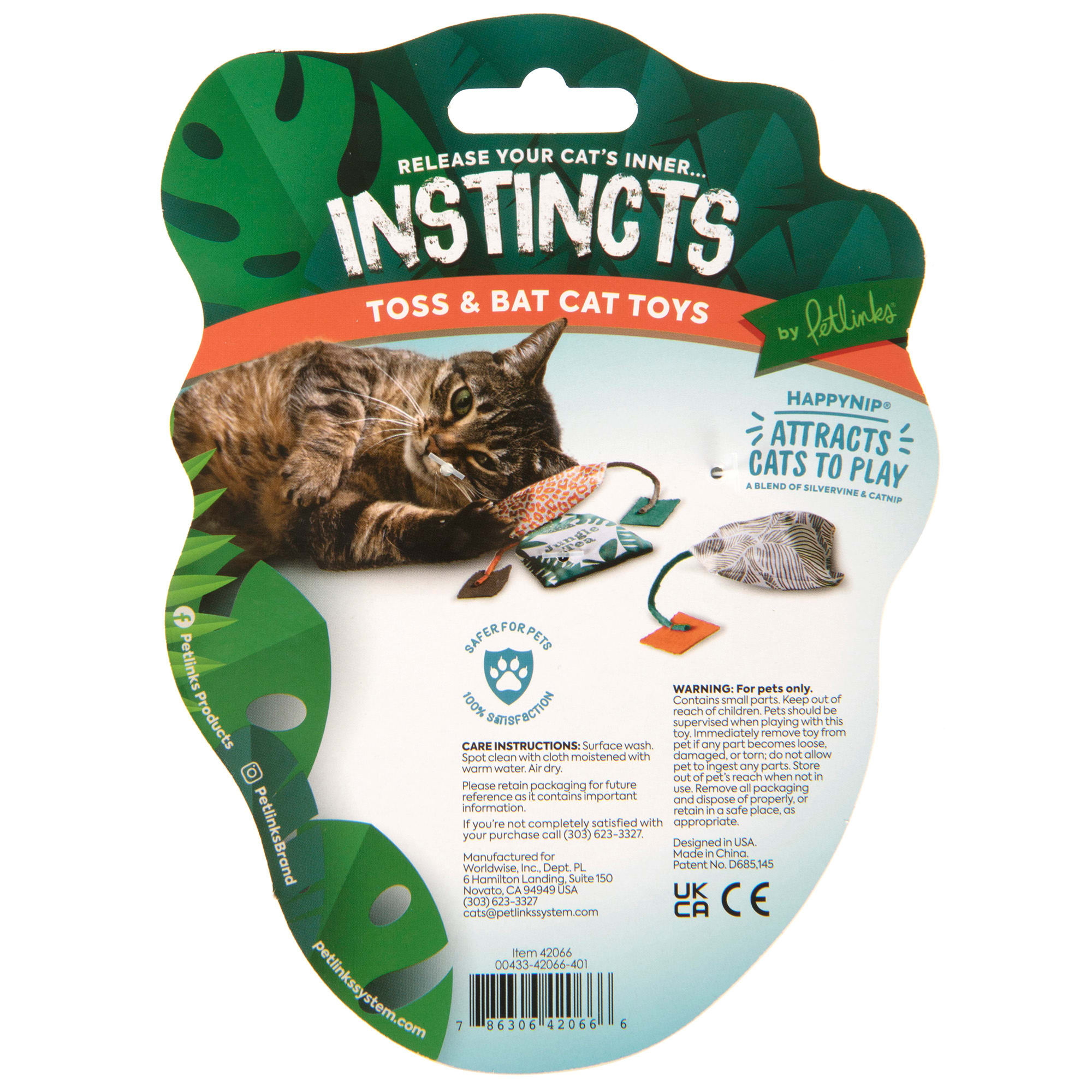 Petlinks Instincts Tricky Tea Cat Toy， Small