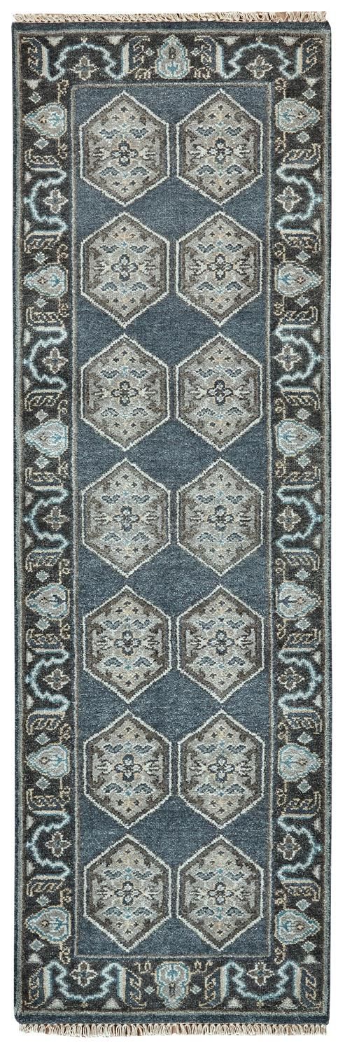 Alden Blue and Gray Rug by BD Fine