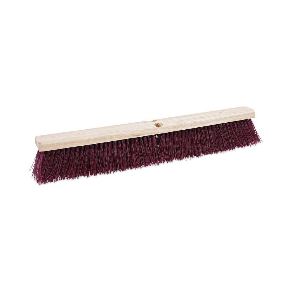 ProLine 24 in. Maroon Stiff Polypropylene Floor Brush Head with 31-4 in Brush BWK20324