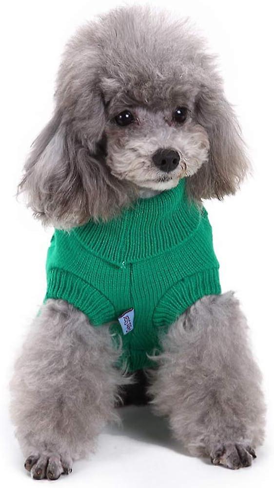 Dog Sweater， Warm Pet Sweaters Dogs Large Dogs， Cute Knitted Classic Cat Sweater Dog Clothes Coat For Girls Boys Dog Puppy Cat(x-small，green)