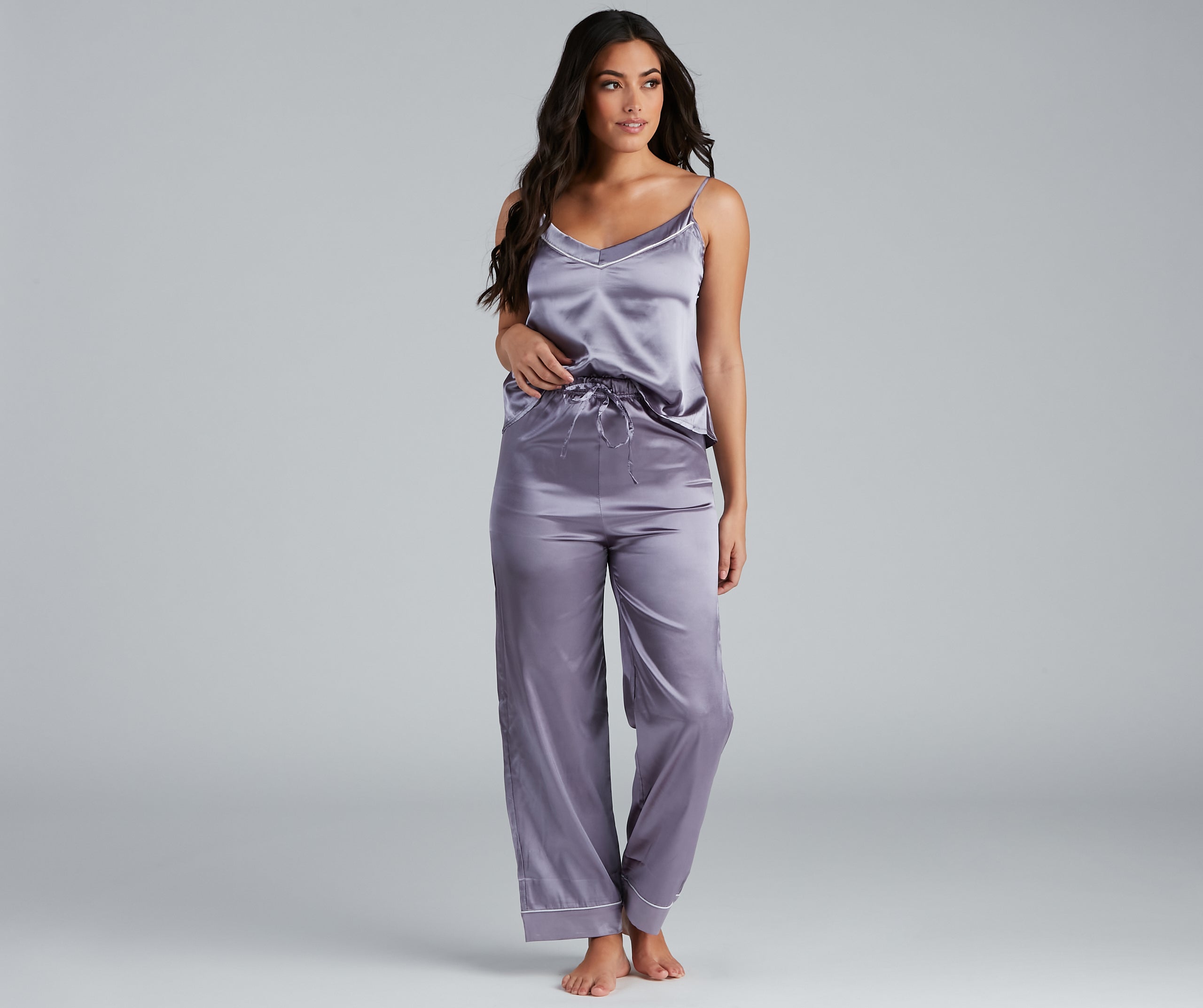 Luxe Life Satin PJ Cami And Pants Set