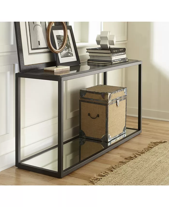 Furniture Ellis 60 Glass and Metal Console Table