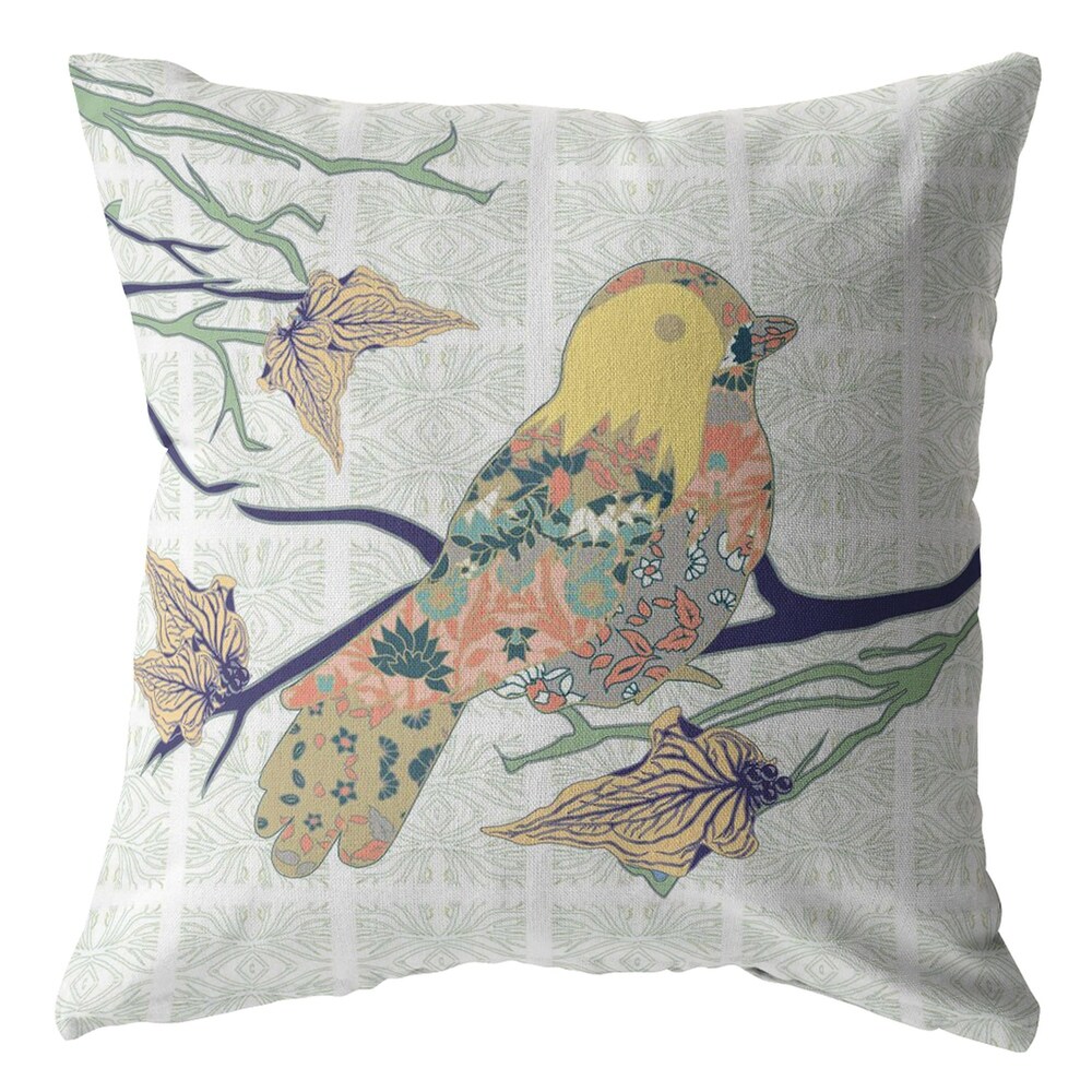 Amrita Sen Singing Bird Indoor Outdoor Pillow