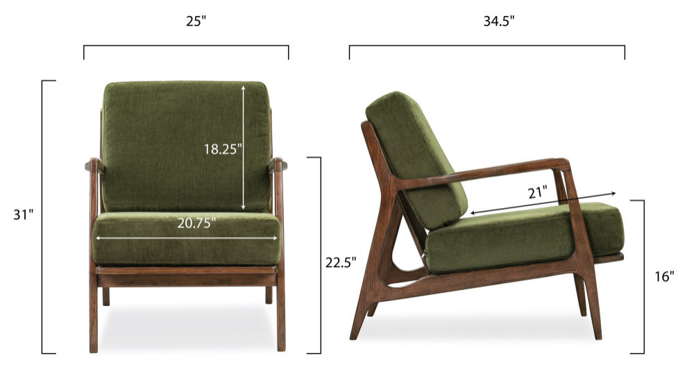 Poly and Bark Verity Lounge Chair   Midcentury   Armchairs And Accent Chairs   by Edgemod Furniture  Houzz