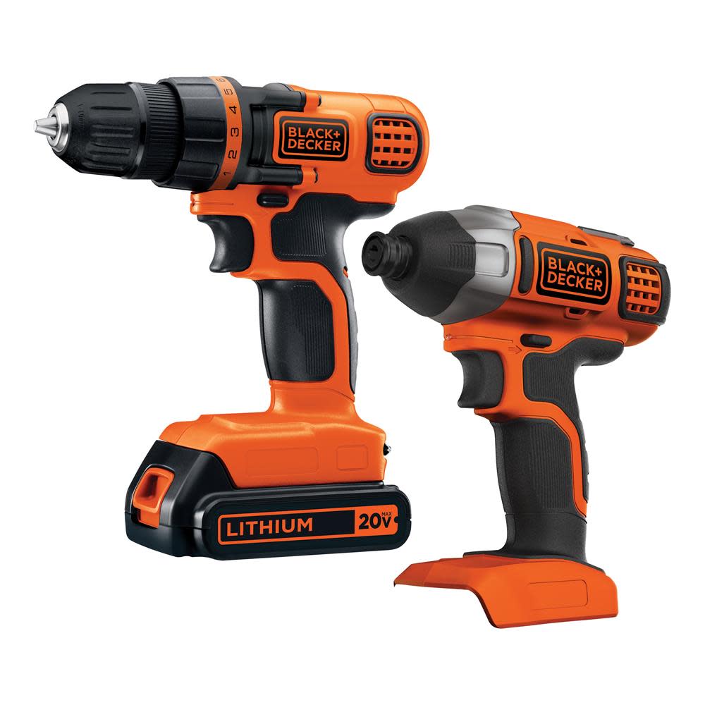 2-Tool 20-Volt Max Power Tool Combo Kit (Charger Included and 1-Batteries Included)