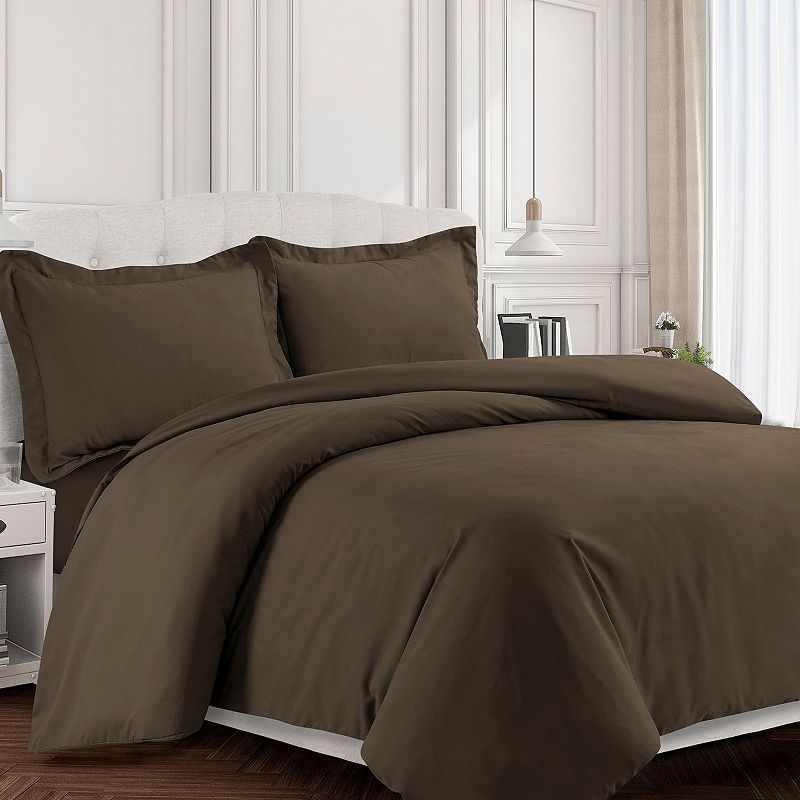 Tribeca Living Valencia Solid Duvet Cover Set