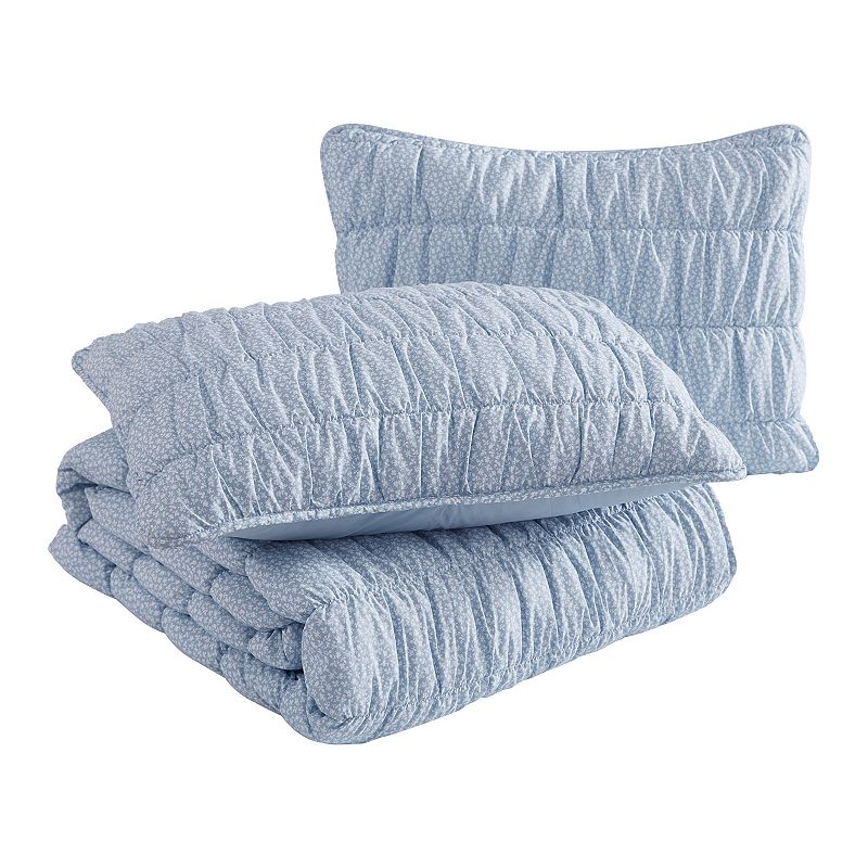 Laura Ashley Amalia Microfiber Quilt Set with Shams