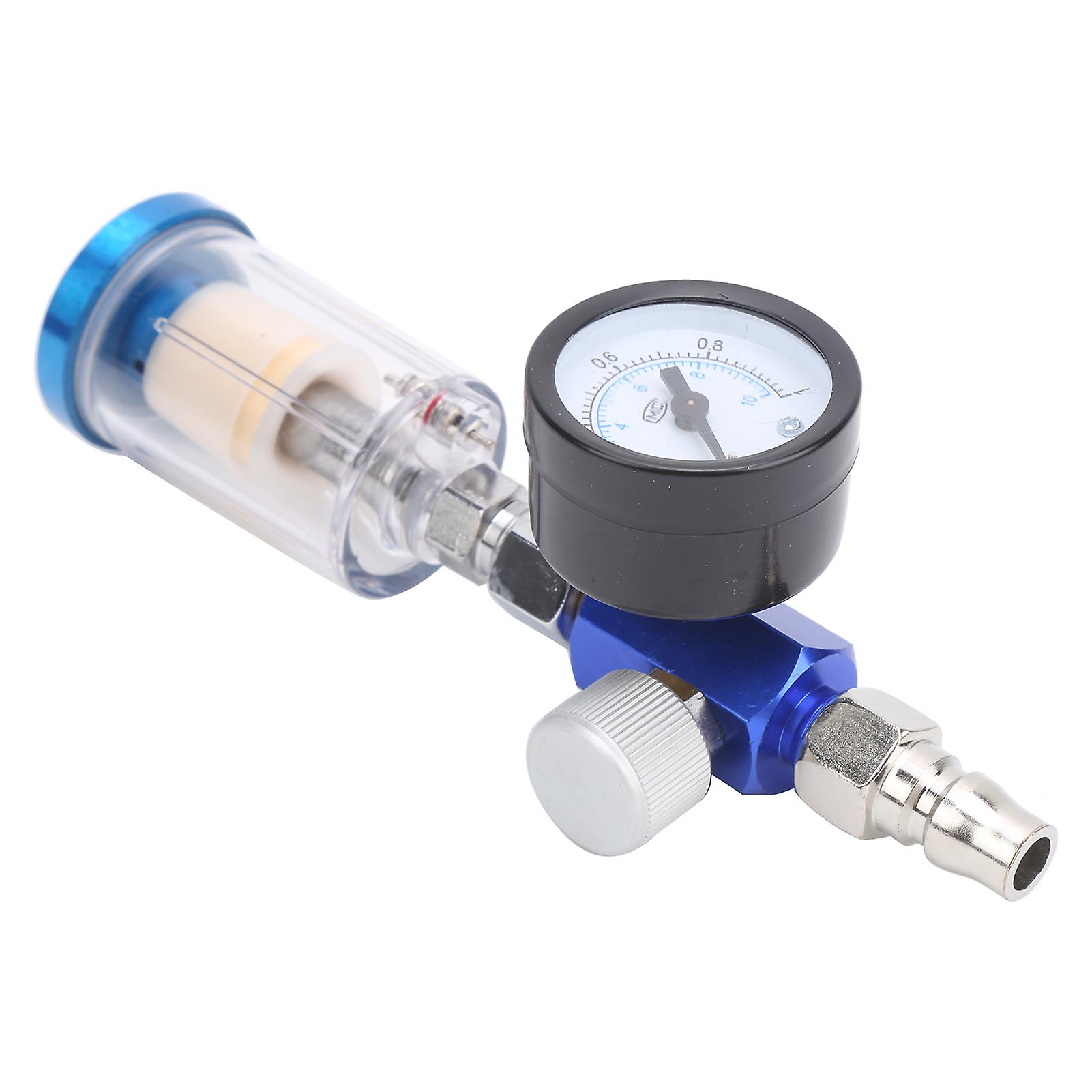 Spray Pneumatic Gun Air Regulator Gauge+ In-line Oil Water Trap Filter Separator