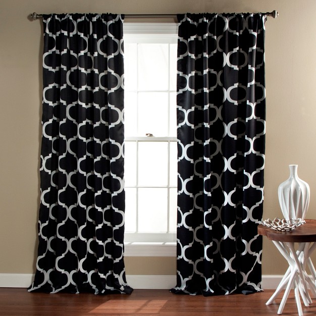 Blackout Geo Window Curtain Panels Lush D cor