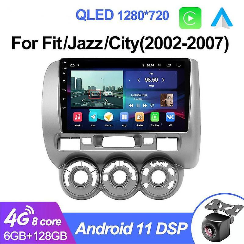 Android Auto Car Radio Multimedia Player For Honda Fit Jazz City 2002-2007 Navigation GPS Carplay