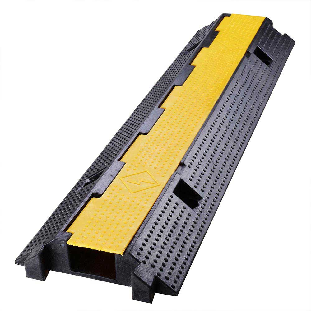 Yescom Cable Ramp Protector Rubber Cable Cover 1-Channel