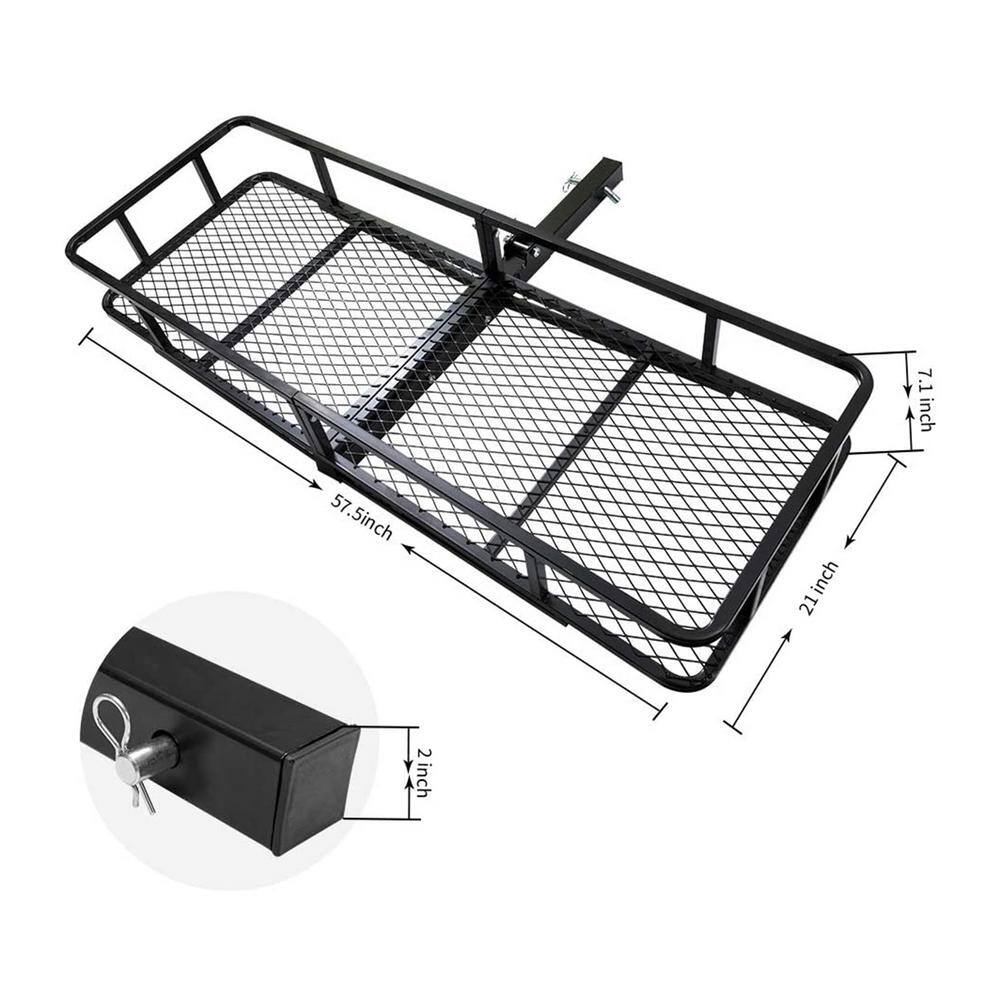 FieryRed 500 Pound Capacity Folding Steel Mesh Cargo Carrier Luggage Basket K-VACC011U