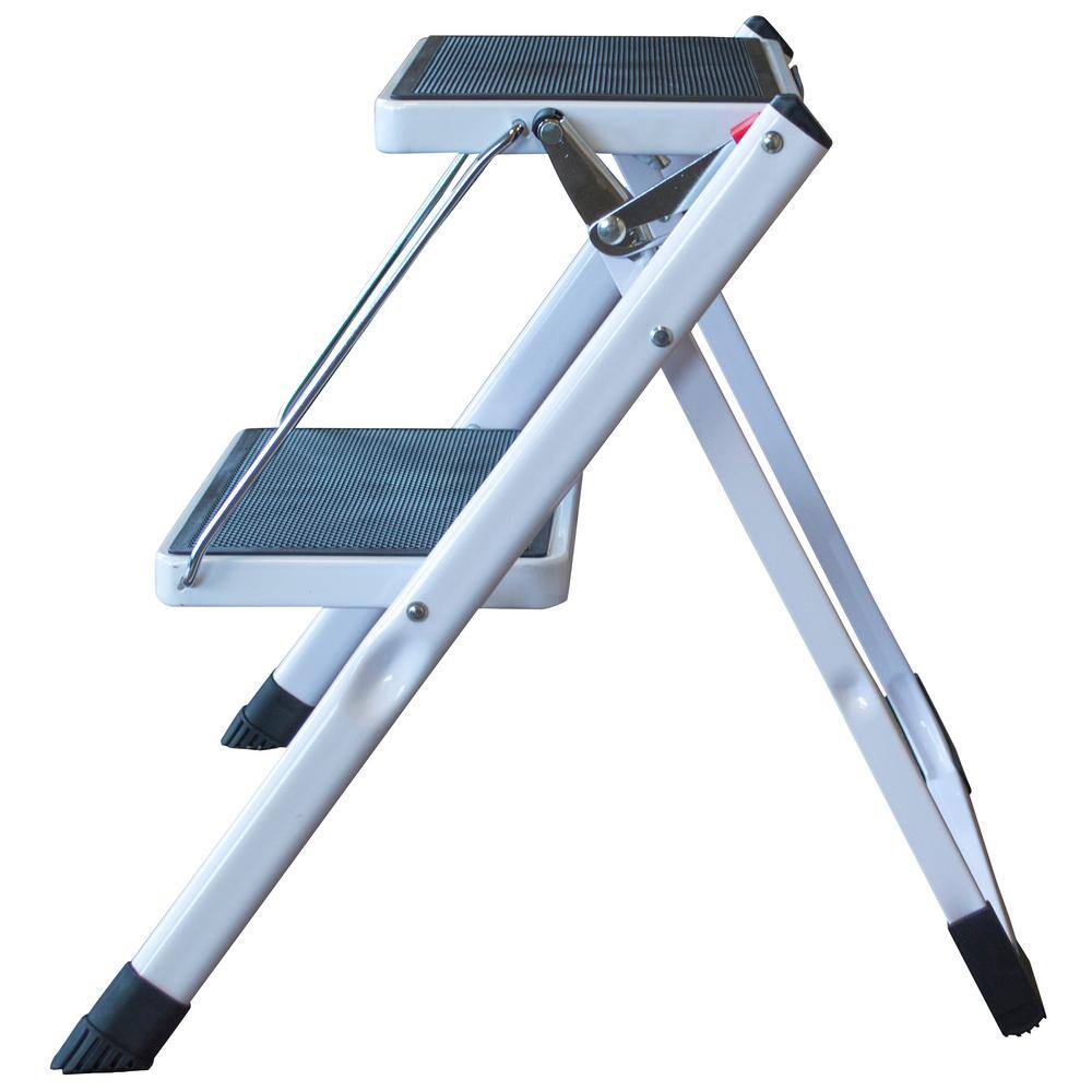 AmeriHome 2-Step Steel Folding Mini Step Ladder Step Stool with 225 lbs. Load Capacity 807752