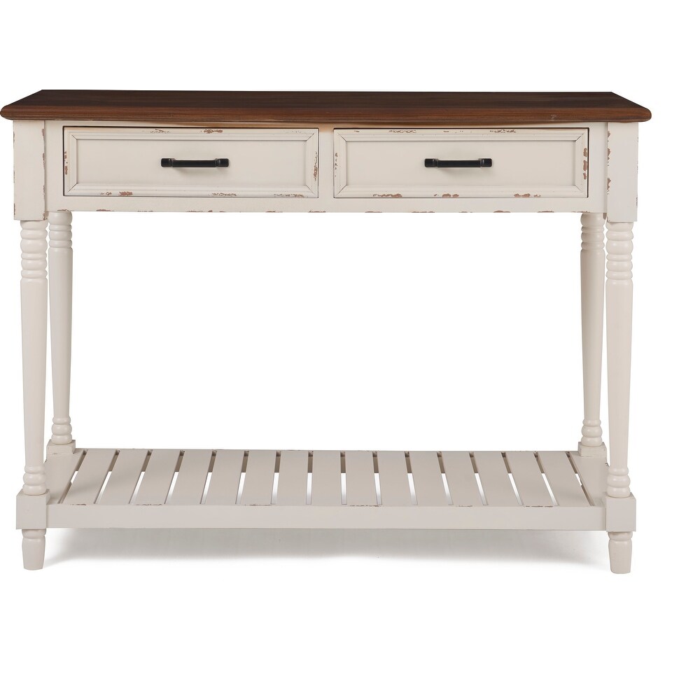 ClickDecor Baker Console Table  Antique White