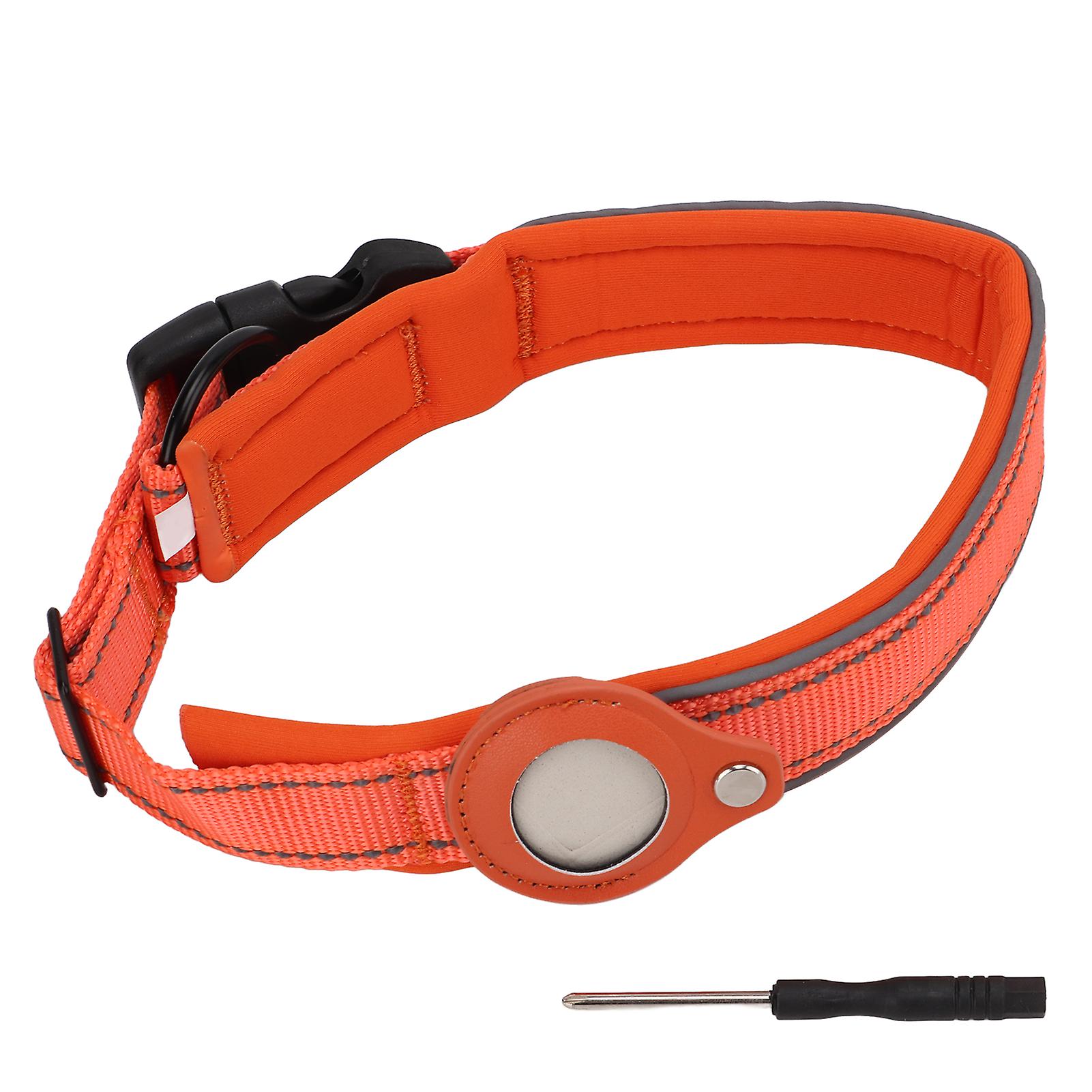 Dog Collar Anti Lost Locating Tracking Nylon Reflective Dog Collar For Hiking Climbing Jogging48-55cm