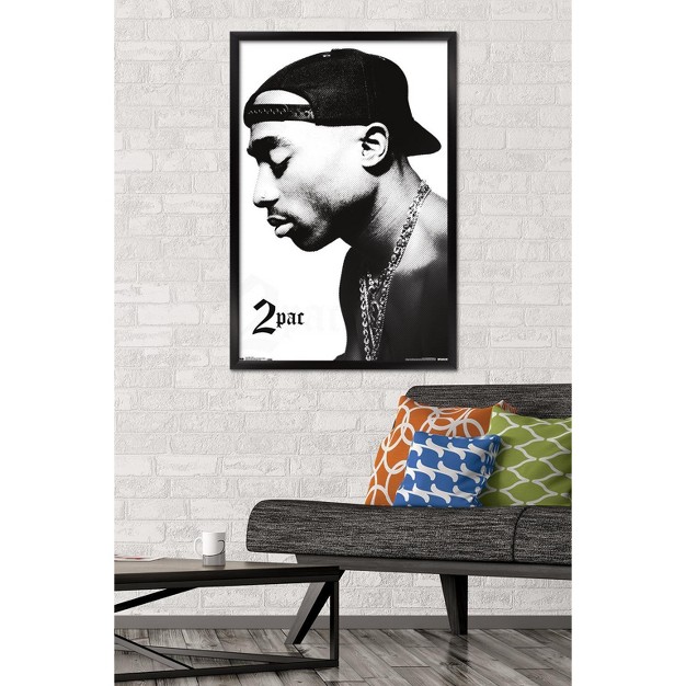 Trends International Tupac Profile Framed Wall Poster Prints