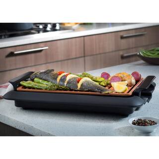 Gotham Steel 234 sq. in. Black Copper Non-Stick Ti-Ceramic Smoke-less Indoor Grill 1619