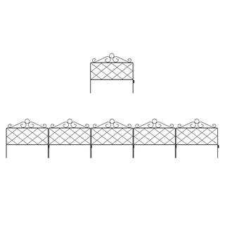 Pure Garden 16.5 in. Metal Decorative Azalea Garden Fencing (Set of 5) HW155059