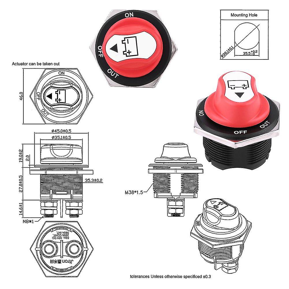 Battery Disconnect Switch On/off Car Battery Disconnect Switch For Car/suv/truck (red) (1pcs)