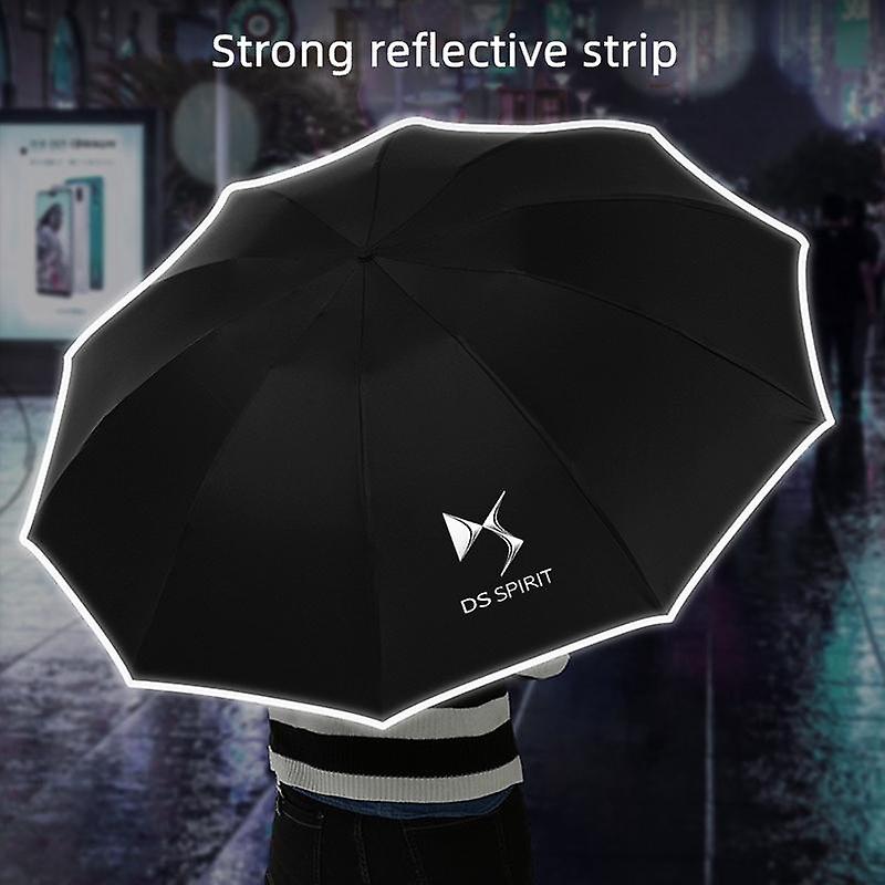 Automatic Umbrella With Reflective Reverse Led Light 10 Ribs 3-folding For Ds Spirit Ds3 Ds4 Ds4s Ds5 5ls Ds6 Ds7 Wild Rubis