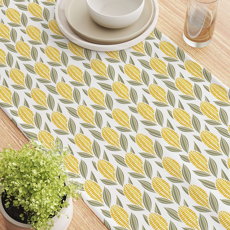 Table Runner， 100% Cotton， 16x108， Harvest Corn