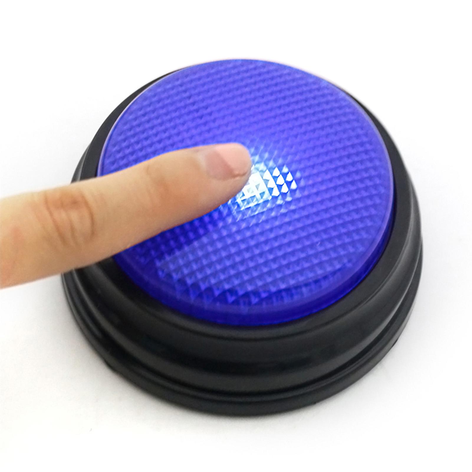 Blue Recordable Talking Button With Led Function Learning Resources Buzzers Blue