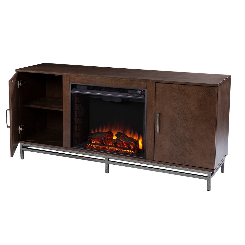 SEI Furniture Simondale Electric Fireplace w/ Media Storage