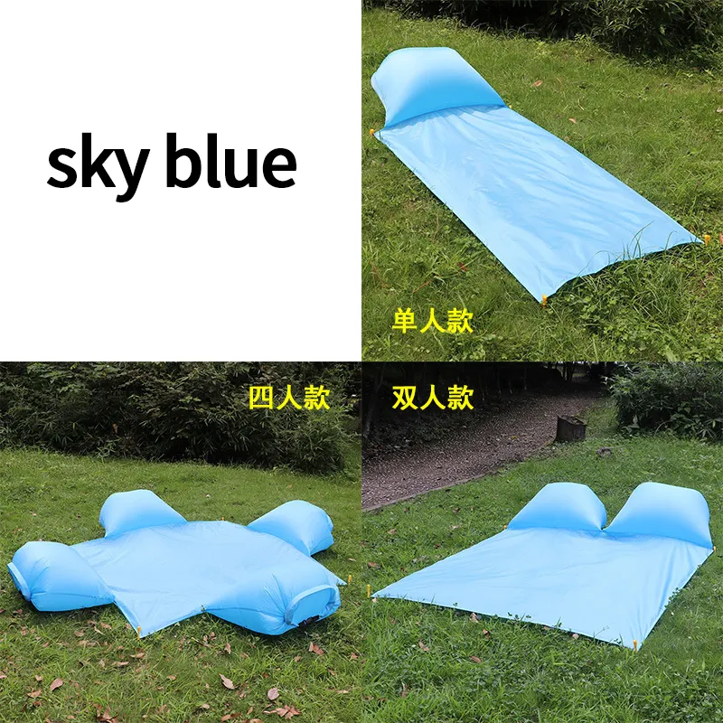 Waterproof Quick Drying Camping Air Pad Pillow Inflatable Picnic Beach Mat For Outdoor Travel Sleeping