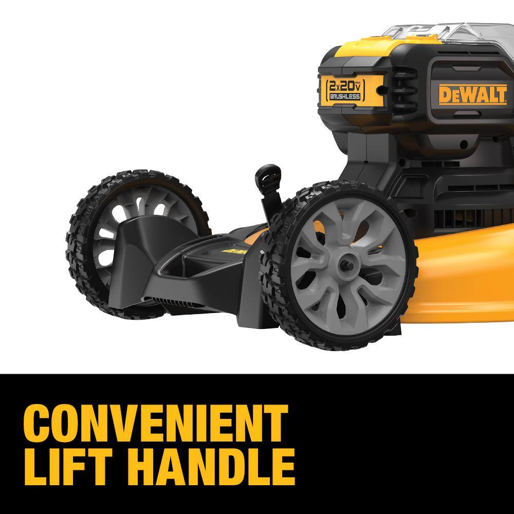 DW 20V MAX 21.5 in. Battery Powered Walk Behind Push Lawn Mower with (2) 10Ah Batteries  Charger DCMWP233U2