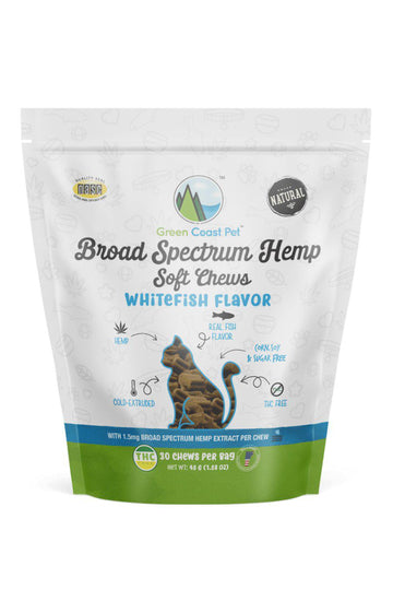 Green Coast Pet Whitefish Hemp Chew Cat Supplement