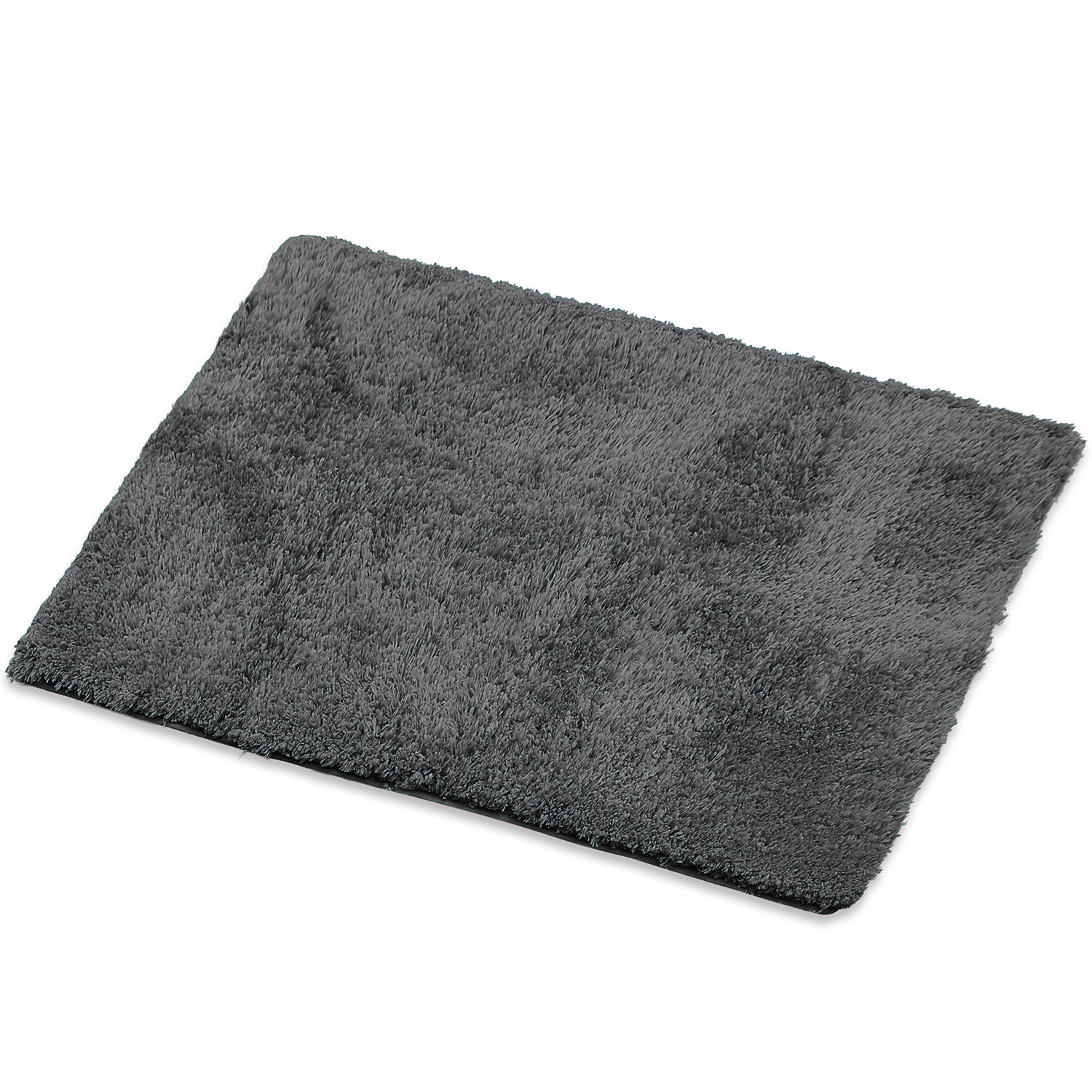 Clara Clark Set of 3 Non-Slip Bathroom Rugs， Gray