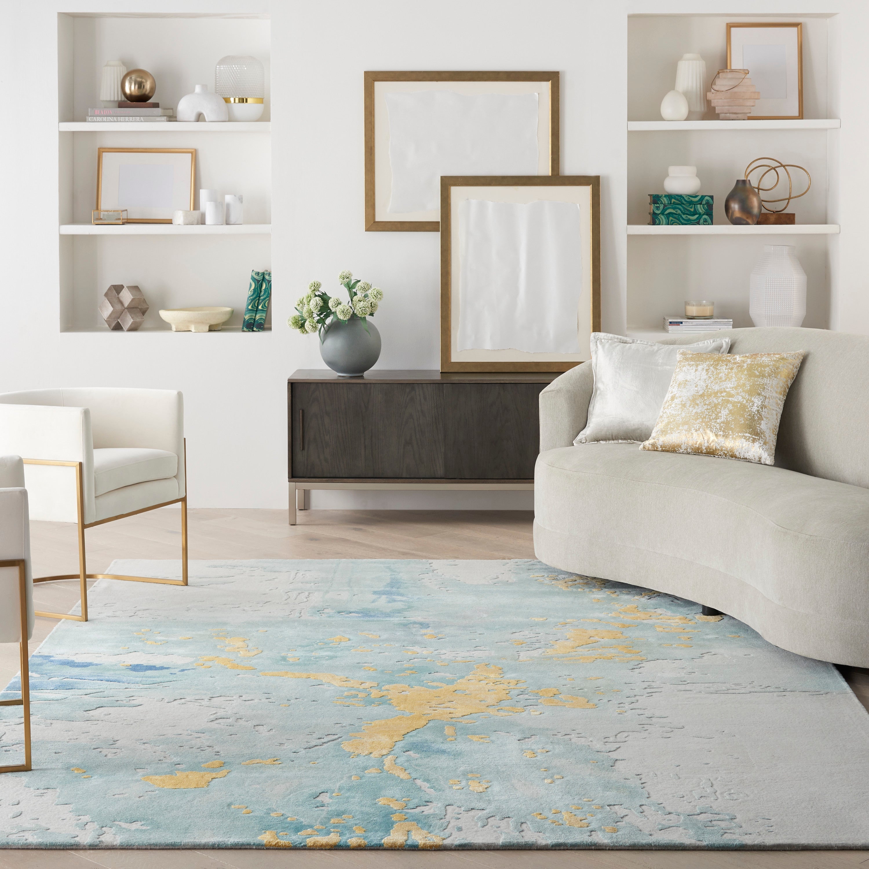 Prismatic Seafoam/Gold Rug