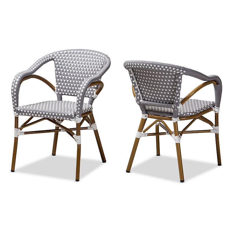 Baxton Studio Eliane 2-Piece Dining Chair Set