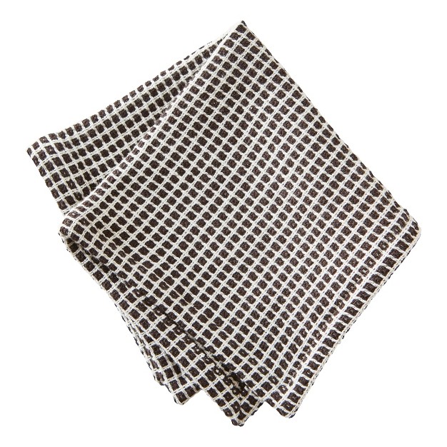 Tagltd Textured Check Dishcloth Set Of 2 Black