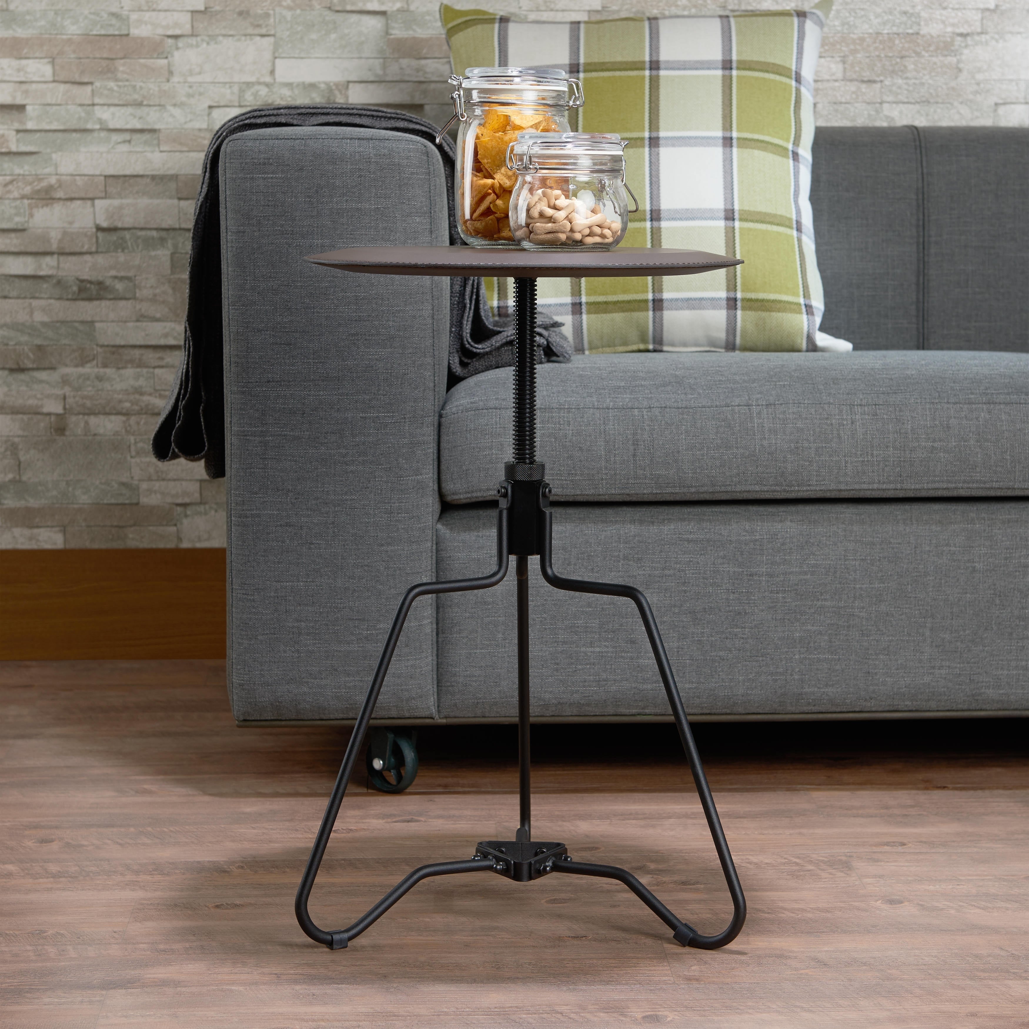 ACME Sada End Table in Espresso with Adjustable Height