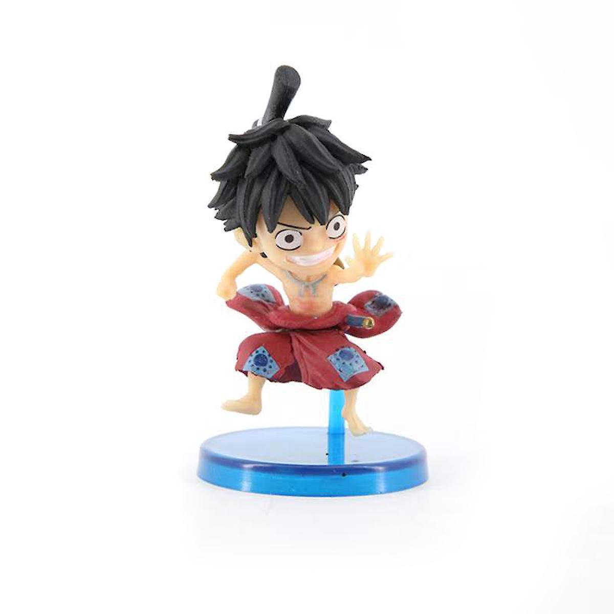 6pcs/lot Ace Luffy Zoro Edward One Piece Figure Anime Toy Model 8cm