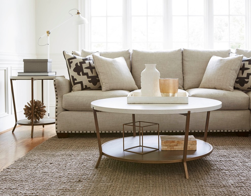 Emma Mason Signature Stoneridge Round Cocktail Table in Brown Eyed Girl   Transitional   Coffee Tables   by Emma Mason  Houzz