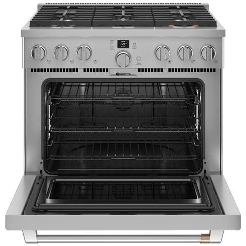 Caf¨¦ 36-inch Freestanding Dual-Fuel Range with 6 Burners C2Y366P2TS1