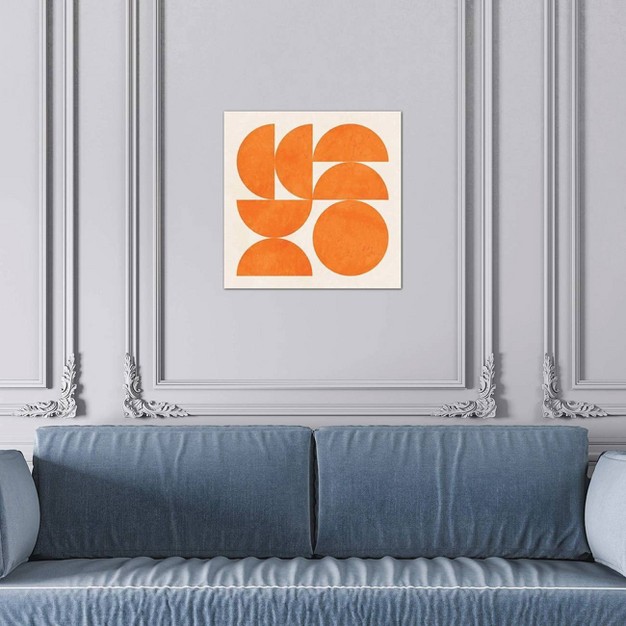 Geometric Shapes Orange By Ana Rut Bre Unframed Wall Canvas Icanvas