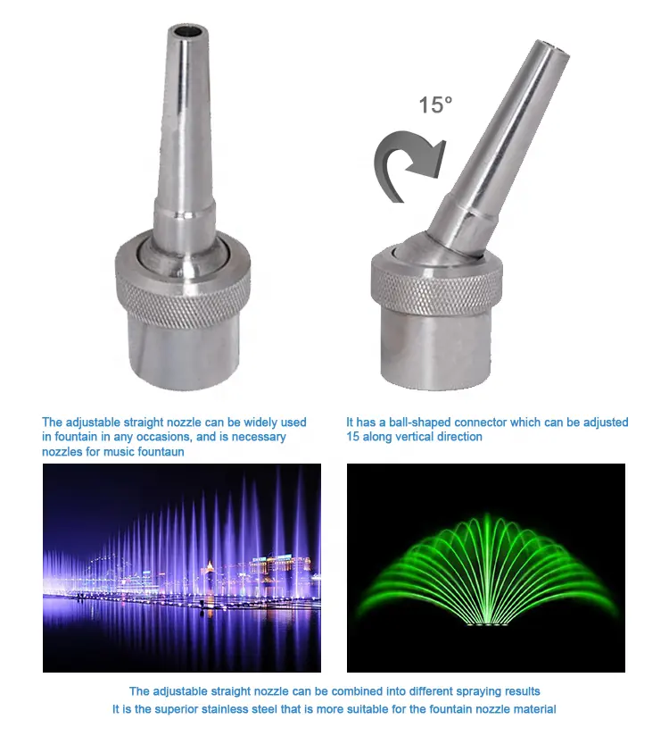 Factory Supply Stainless Steel Outdoor Music Water Fountain Nozzles For Garden Fountain