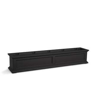 Mayne Fairfield 60 in. x 11 in. Self-Watering Black Polyethylene Window Box 5824B