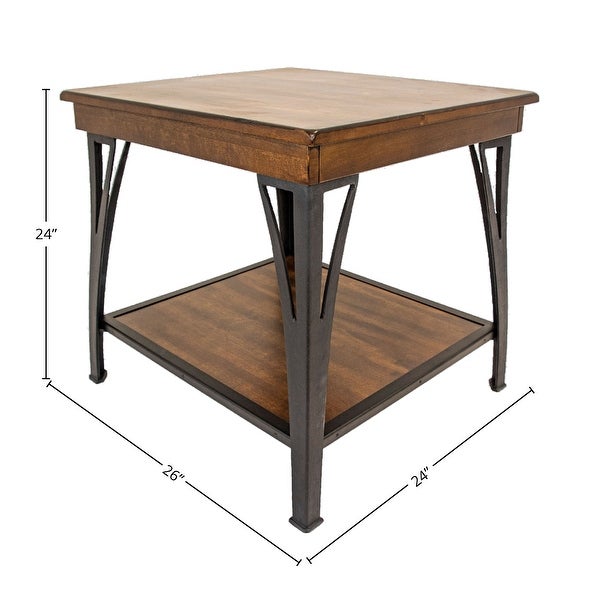 The District Copper Finish 1-shelf End Table