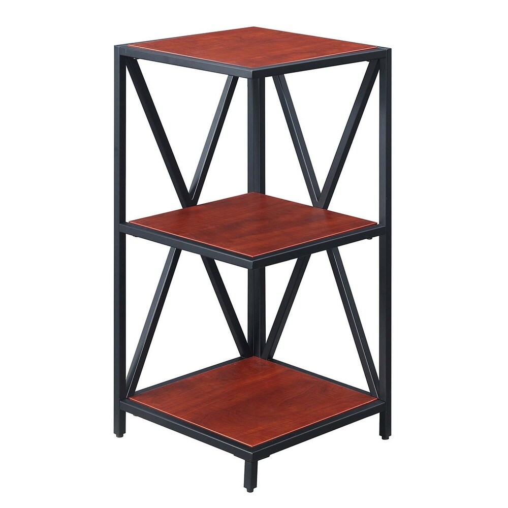 Convenience Concepts Tucson Metal 3 Tier Corner Bookcase