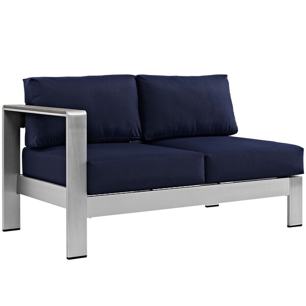 Beach Aluminum Outdoor Patio LeftArm Loveseat