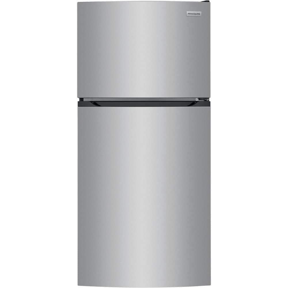 Frigidaire 139 cu ft Top Freezer Refrigerator brushed steel